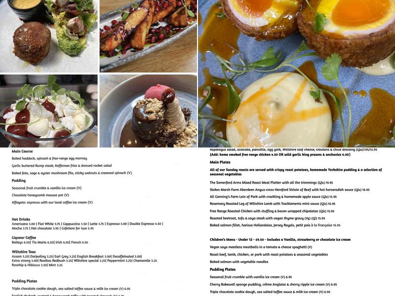 The Somerford Arms Menu