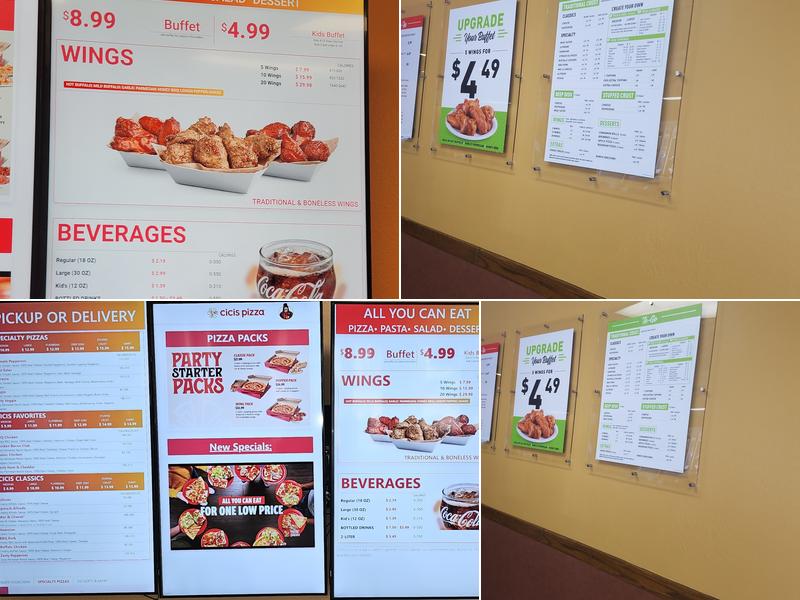 Cicis Pizza Menu
