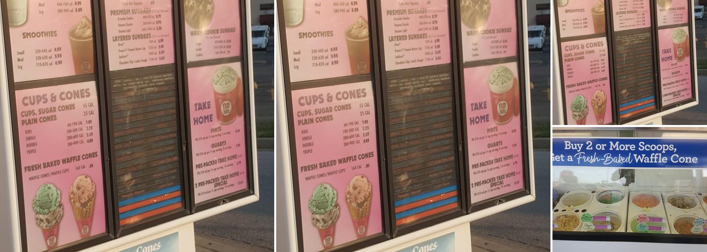 Baskin-Robbins Menu