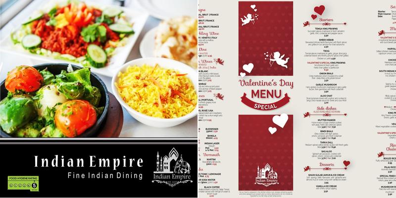 Indian Empire Ltd Menu