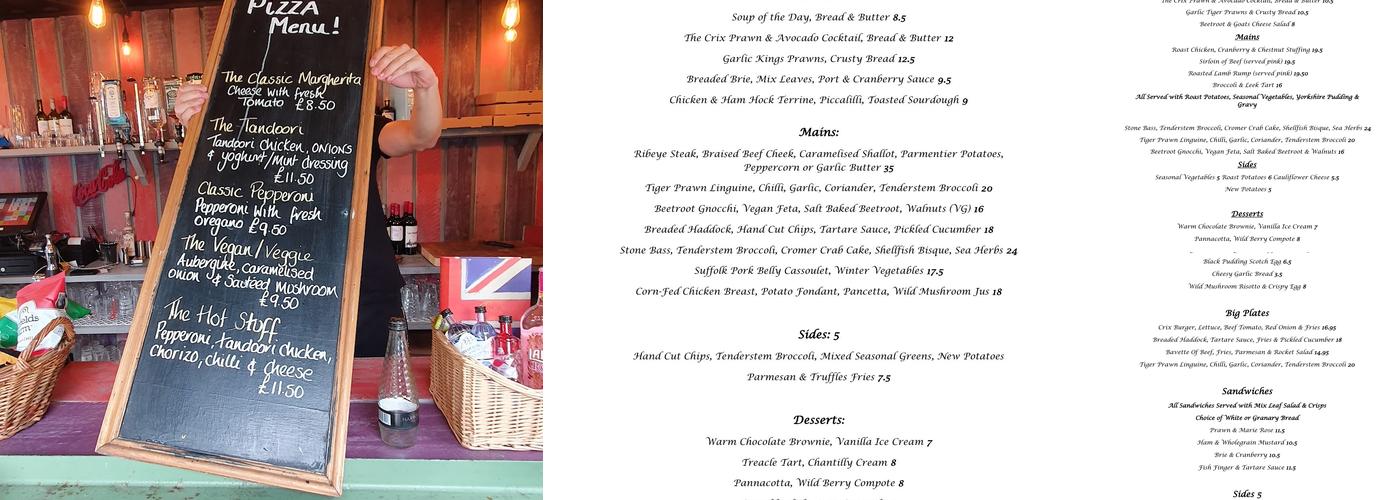 The Cricketers, Mill Green Menu