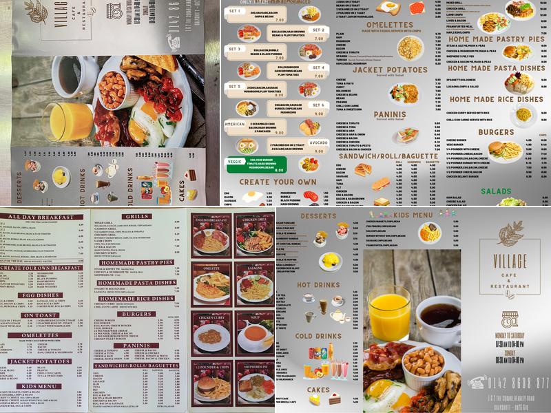 Village Cafe Grayshott Menu