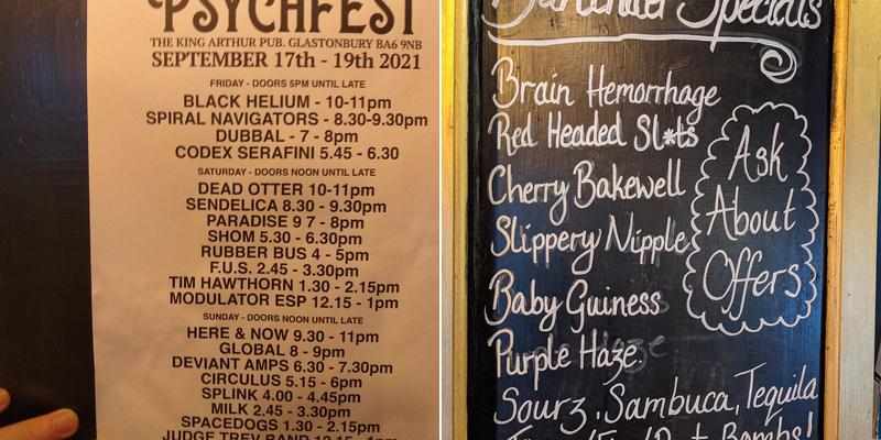 The King Arthur Menu