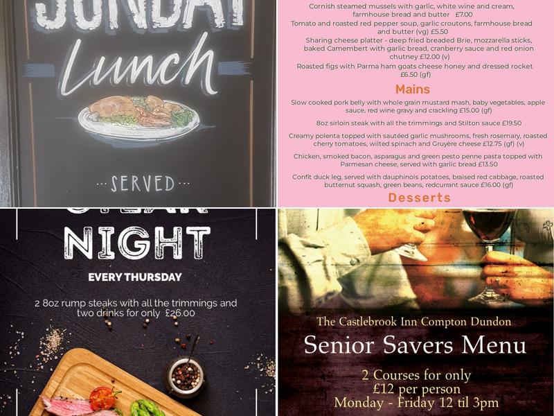 The Castlebrook Inn Menu