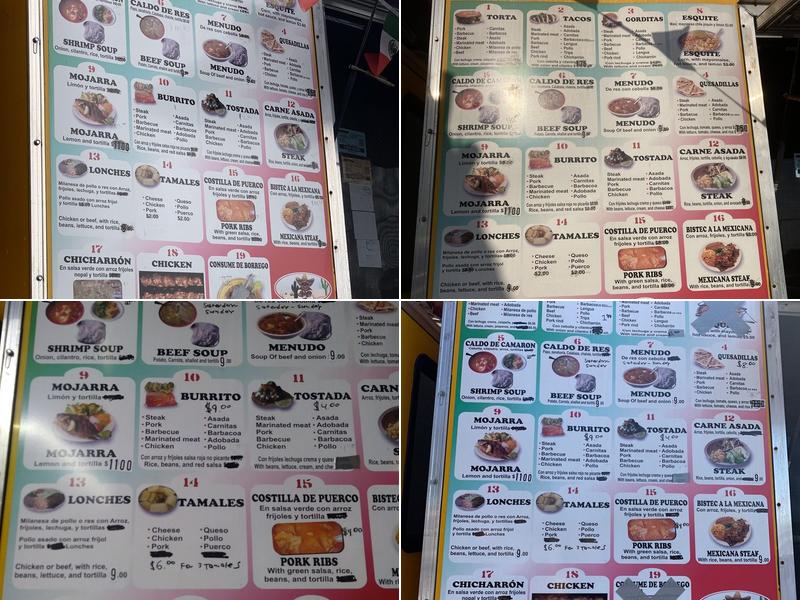 La Preferida Menu