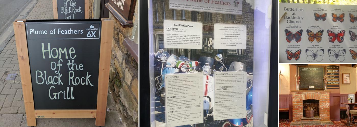 The Plume Of Feathers Menu