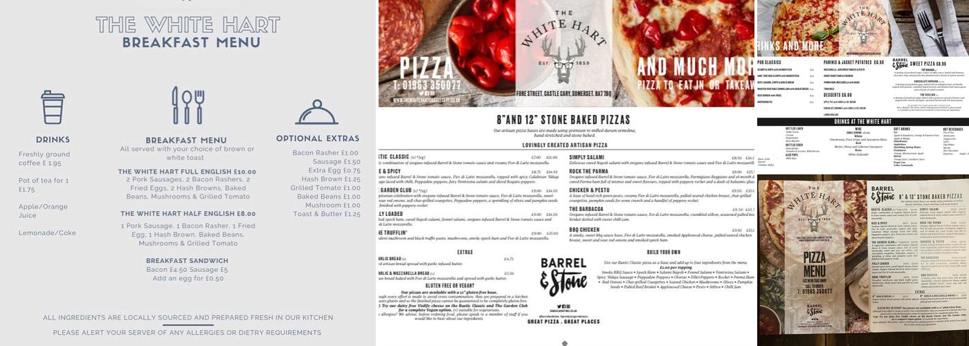The White Hart Menu