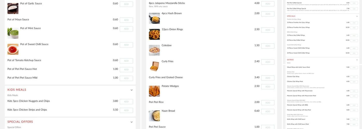 Maranto's Pizza & Grill House Menu