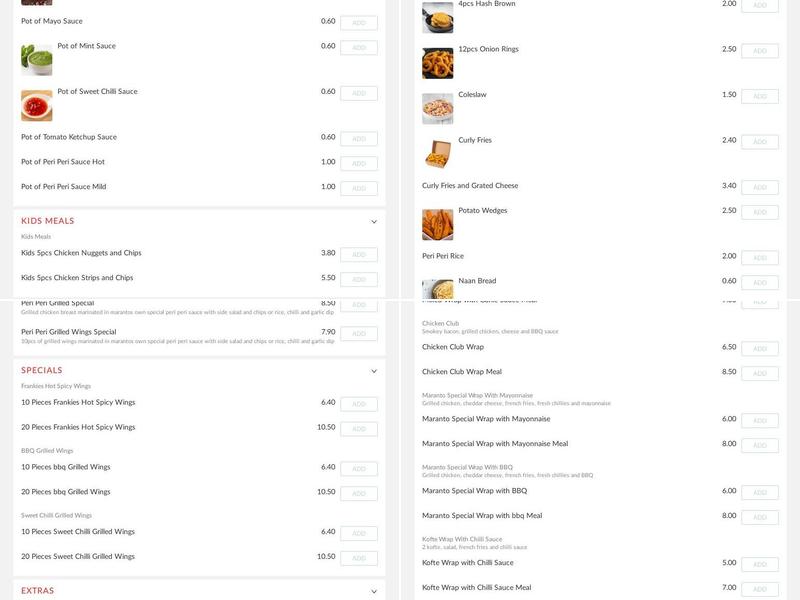 Maranto's Pizza & Grill House Menu