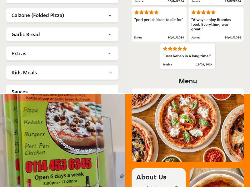 Brando's Pizza & Grill Menu