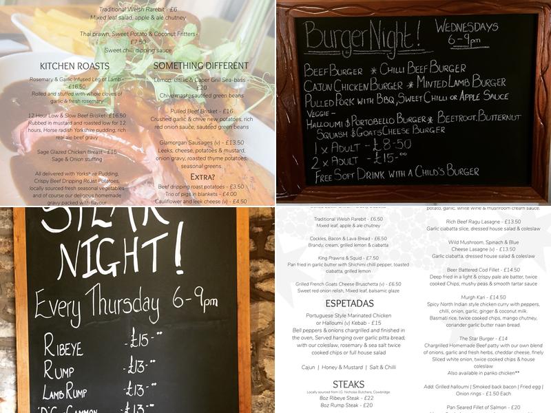 The Star Inn Menu