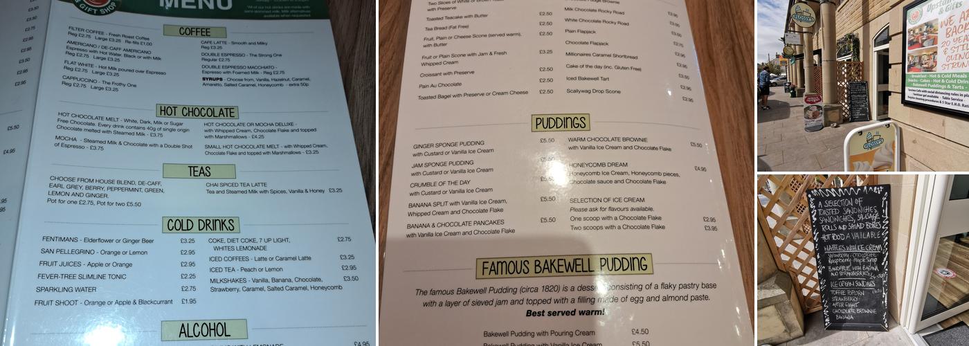 Upstairs Cafe & Gift Shop Menu