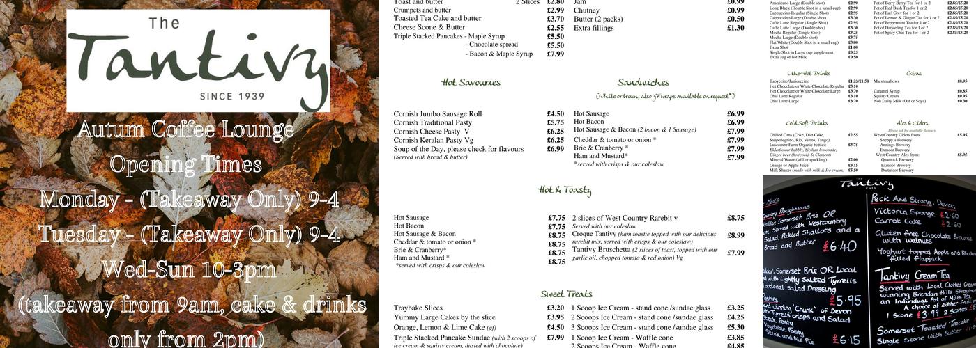 Tantivy Shop Menu