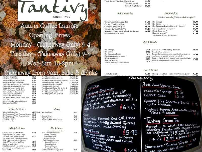 Tantivy Shop Menu