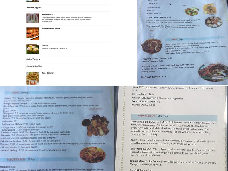 Mercel's - Filipino Bakeshop Bistro & Market Menu