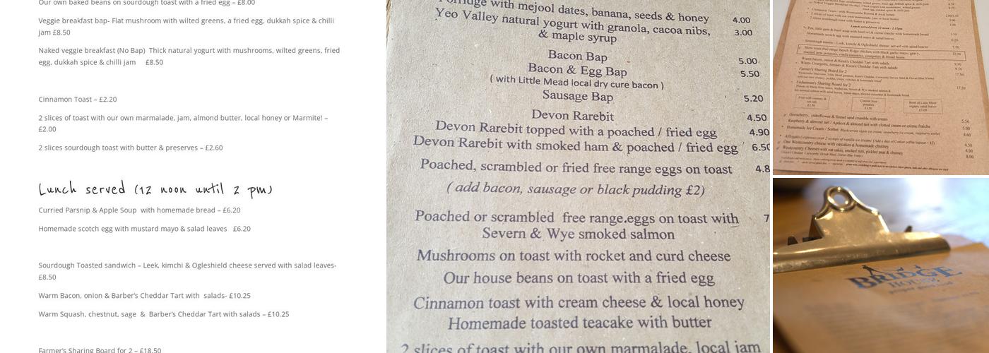 Bridge House Menu