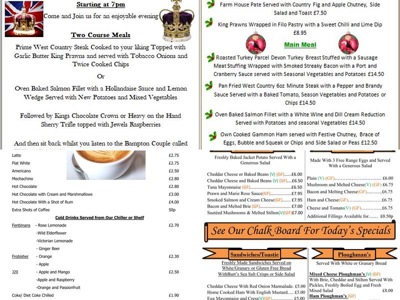 Toucan Cafe Bistro Menu