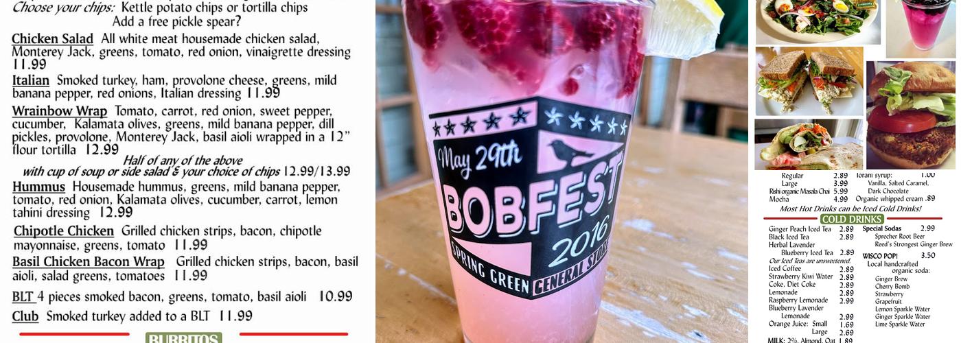 Spring Green General Store Menu