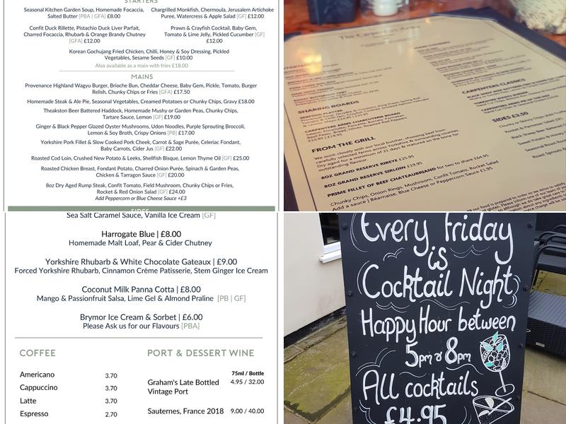 Carpenters Arms Menu
