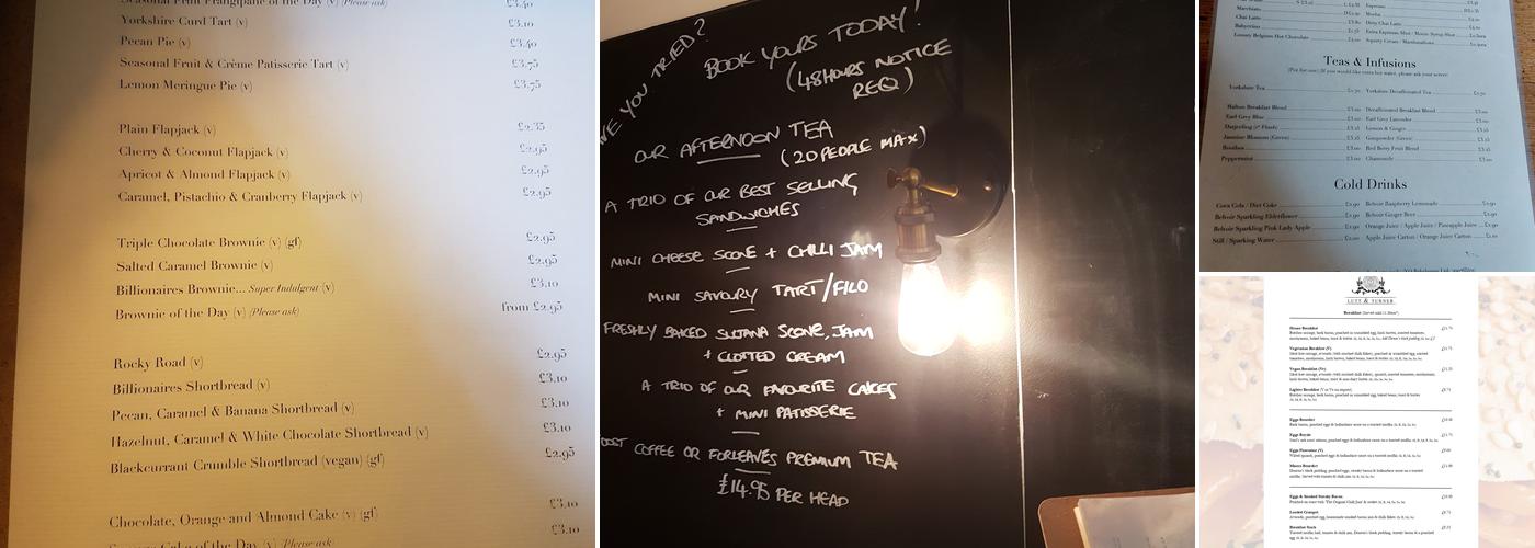 Lutt & Turner Menu