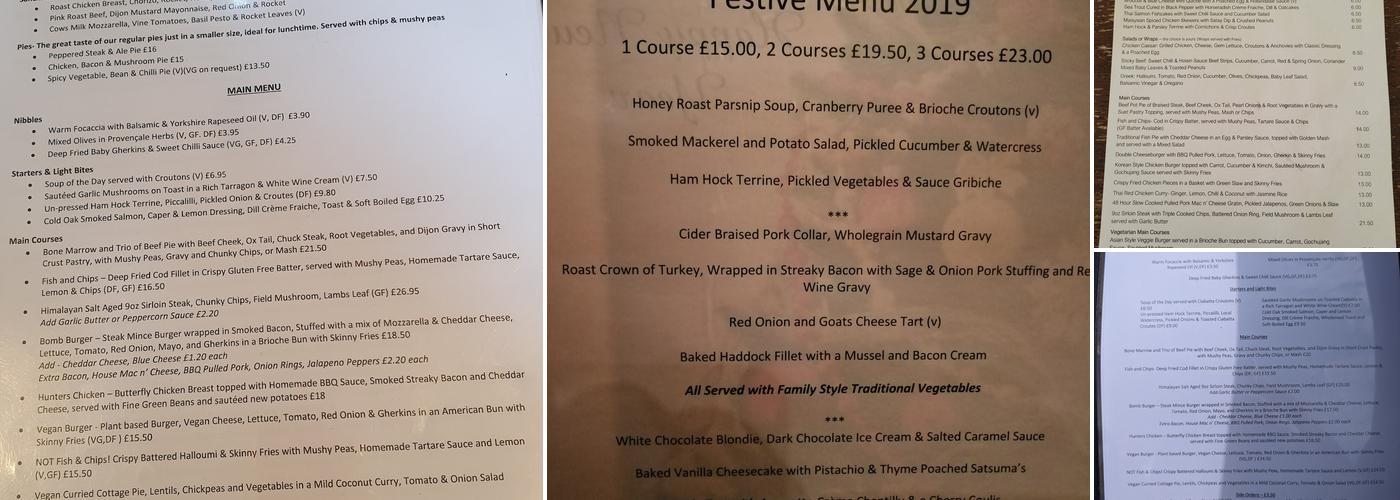 The Stone Trough Inn Menu