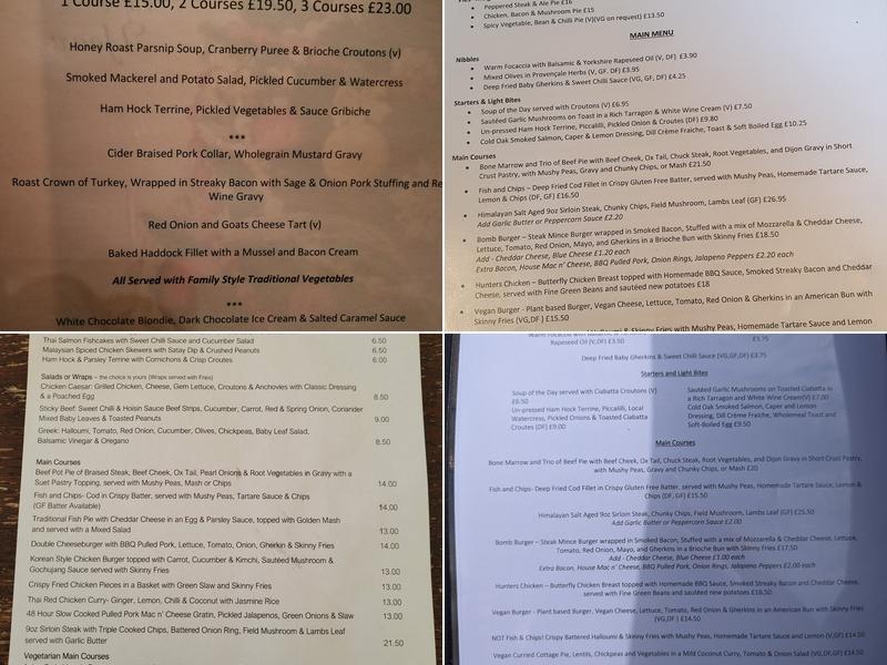 The Stone Trough Inn Menu