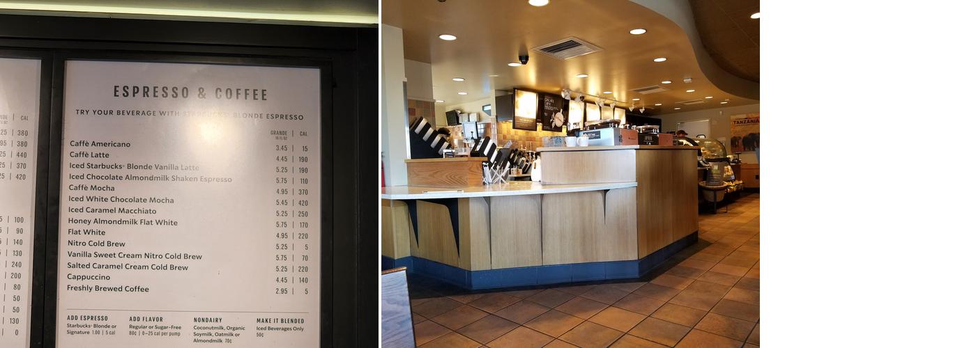 Starbucks Coffee Company Menu