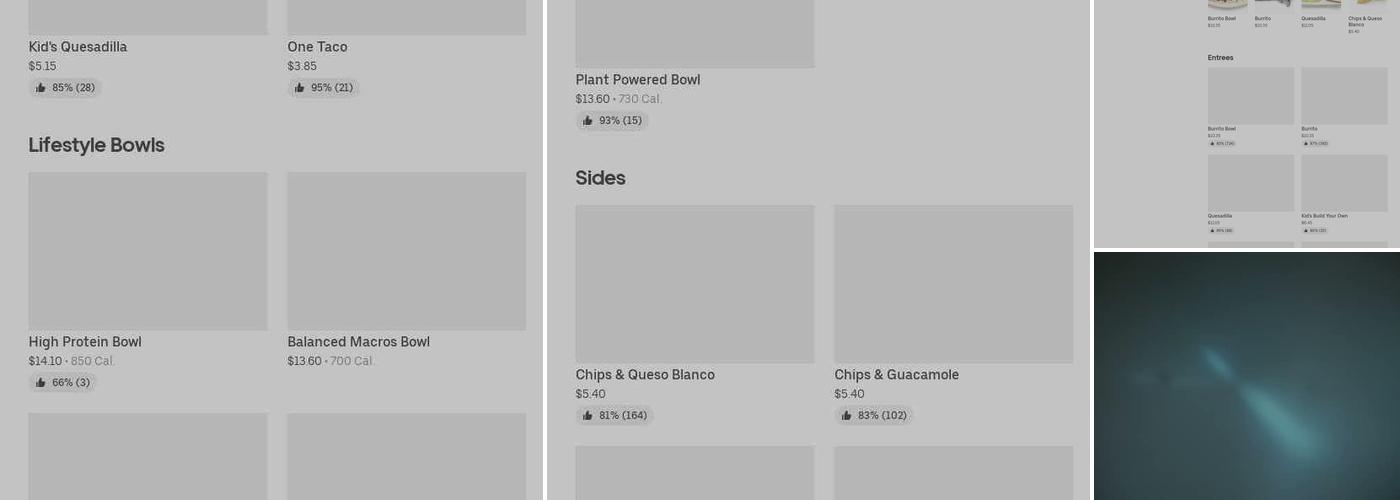 Chipotle Mexican Grill Menu