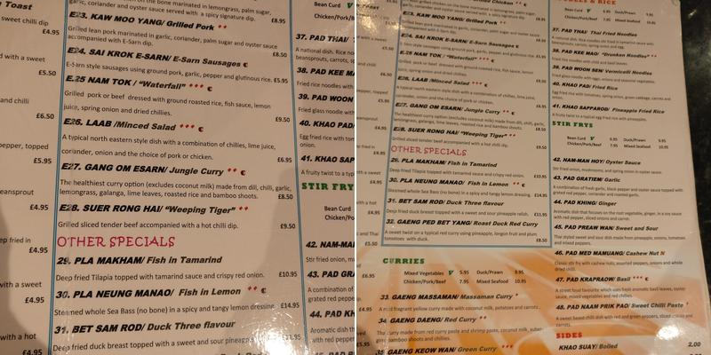 Crazy Wendy's Thai Restaurant and Takeaway Menu