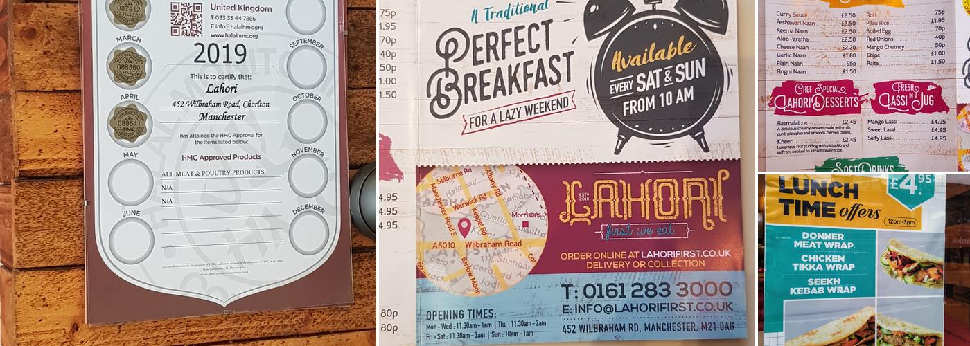 Lahori Menu