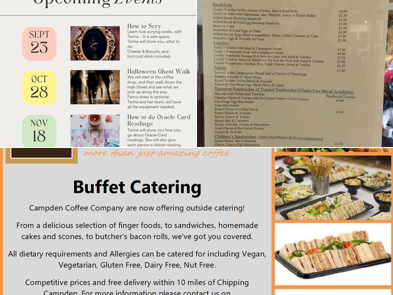 Campden Coffee & Crystals Menu