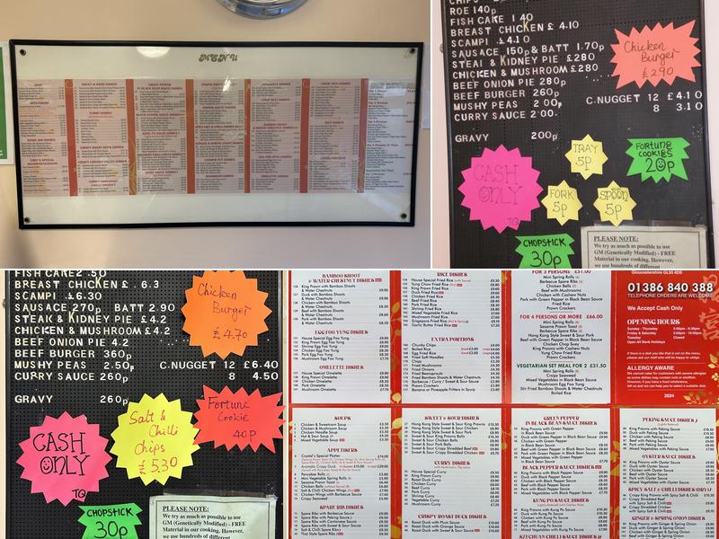 Crystal Palace - Fish & Chips - Chinese Takeaway Menu