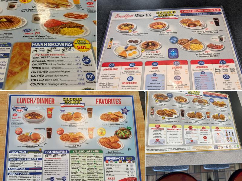 Waffle House Menu