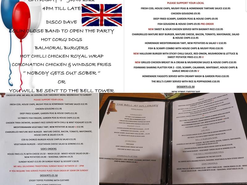 The Bell Inn Menu