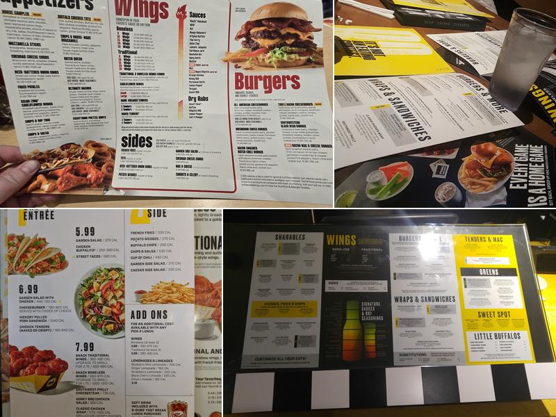 Buffalo Wild Wings Menu