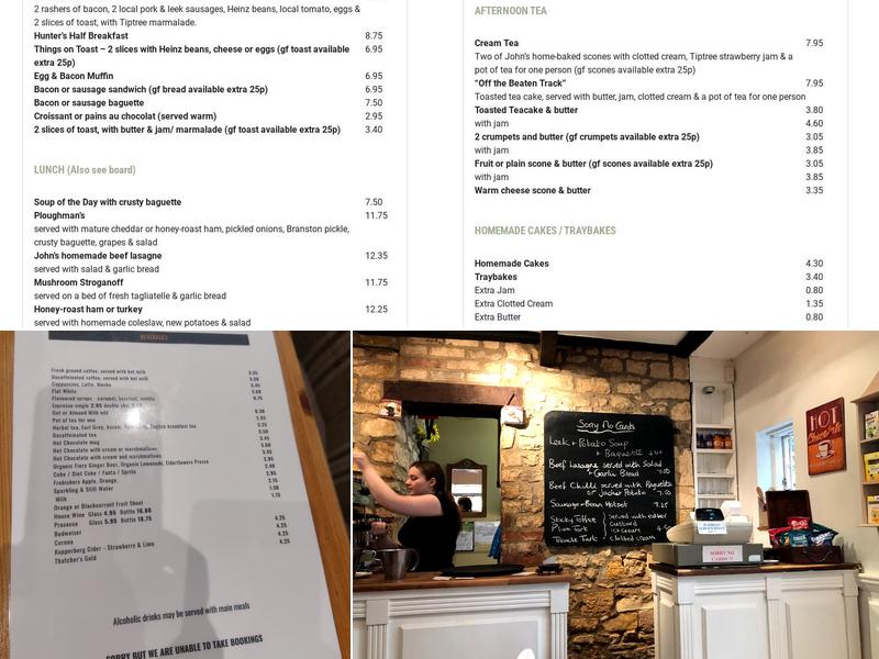 Hunters Tea Room Menu