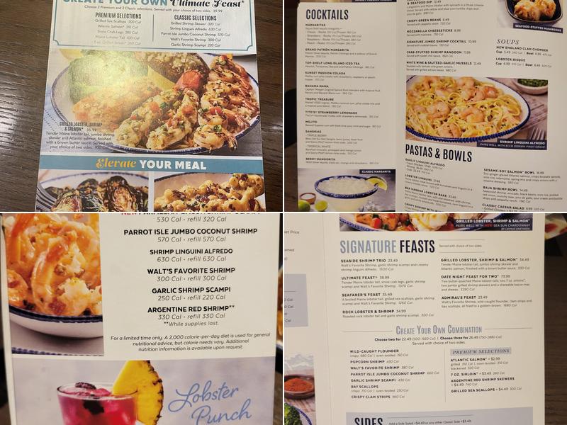 Red Lobster Menu
