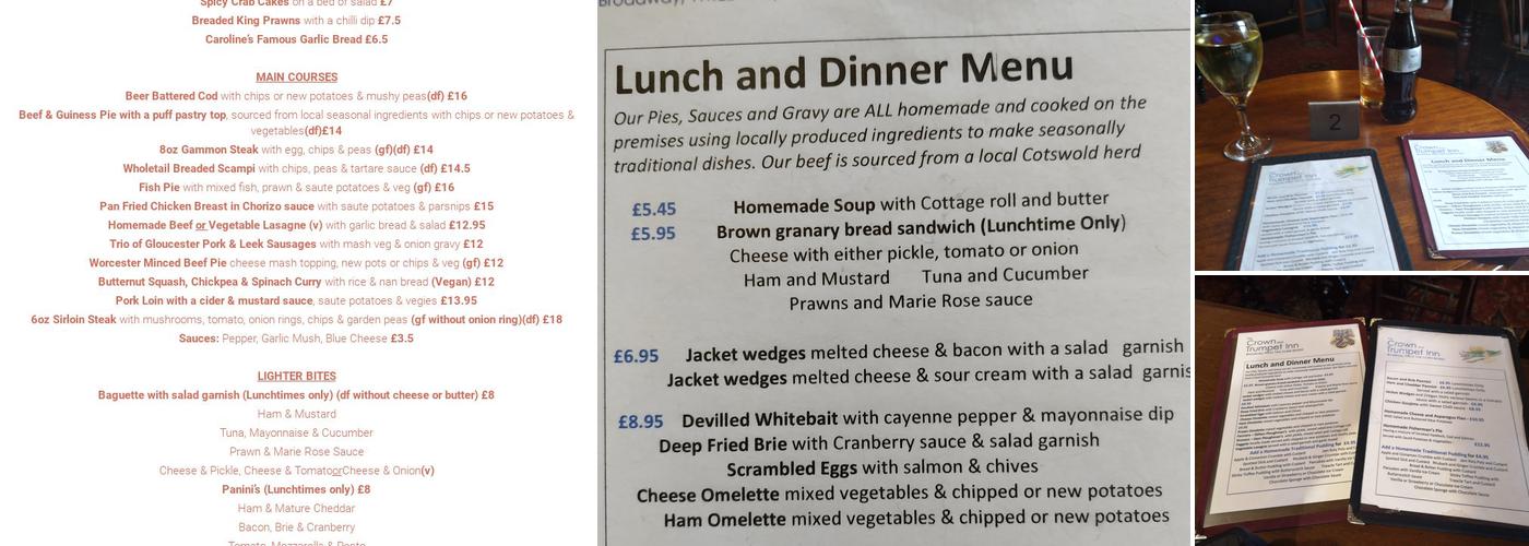 Crown & Trumpet Inn Menu