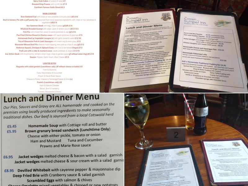 Crown & Trumpet Inn Menu