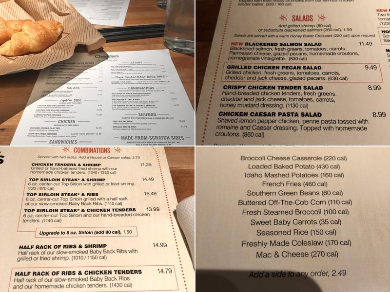 Cheddar's Scratch Kitchen Menu