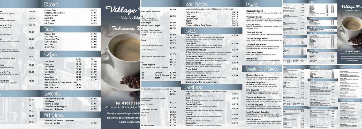 Village Cafe Menu