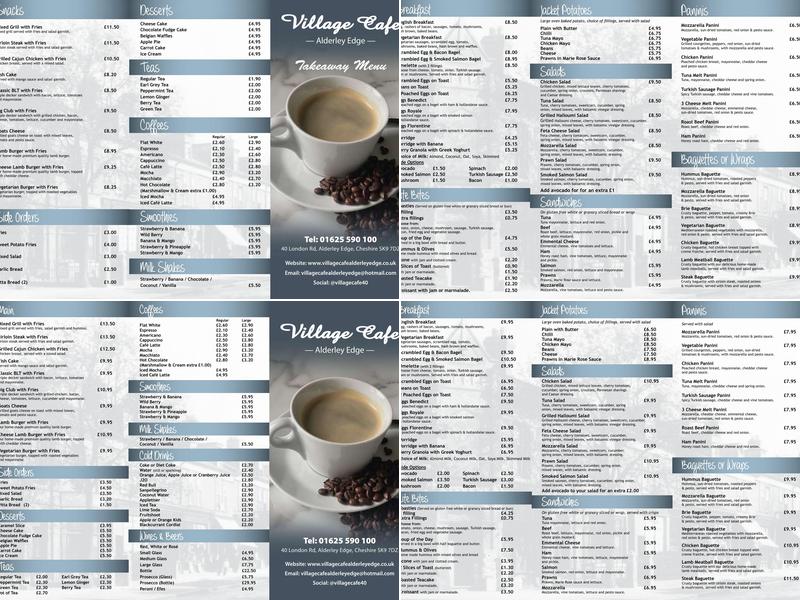 Village Cafe Menu