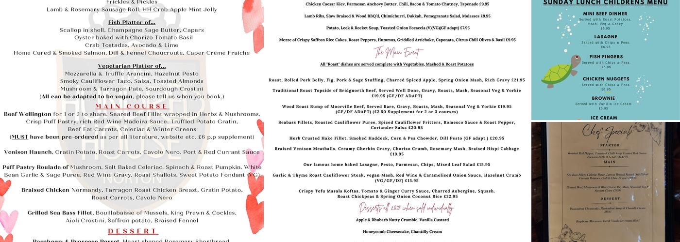 The Hundred House Menu