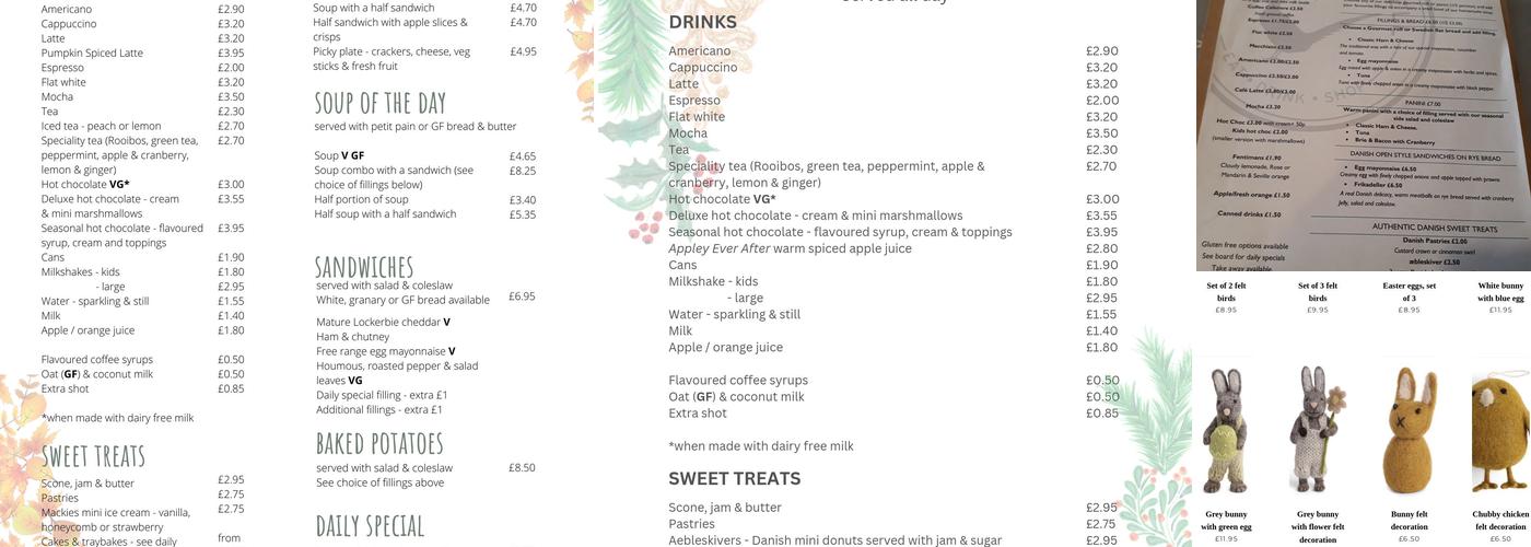 House of Farnell Menu