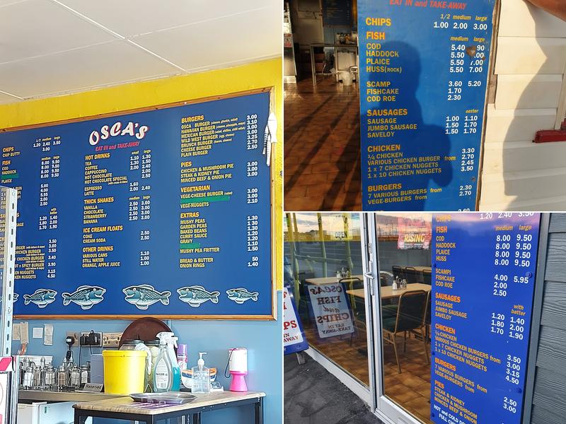 Oscas Fish & Chips Menu