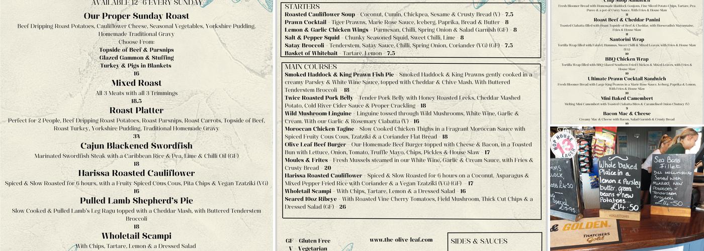 The Olive Leaf Menu