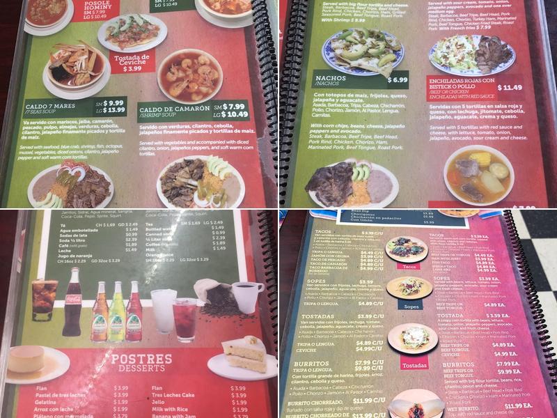 La Mexicana De Columbus Menu
