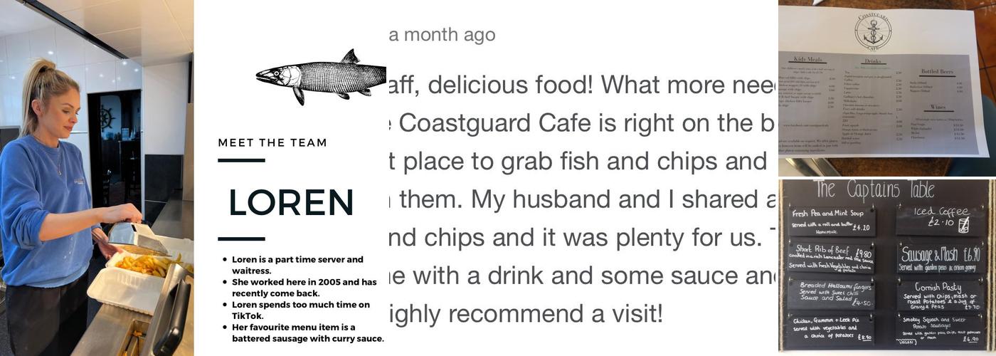 Coastguard Cafe Menu