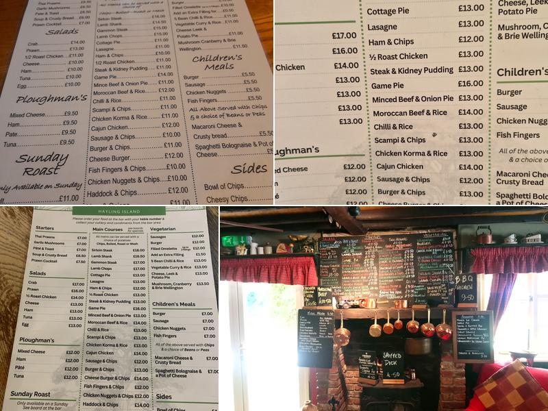 The Yew Tree Inn Menu