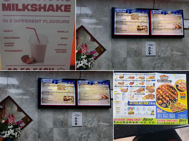 San Kebab & Pizza House Menu